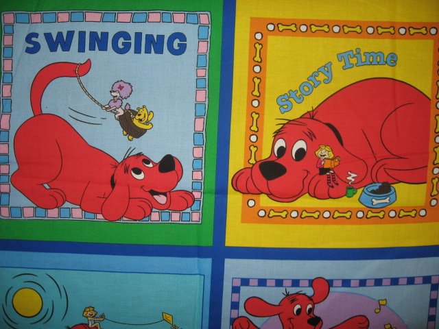 Image 1 of Clifford The Big Red Dog baby Soft book fabric or wall Panel to Sew /