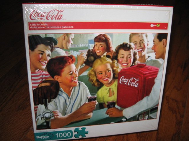 Image 0 of Coca-cola Soda Fountain sealed 1000 pieces Puzzle year 2009 NEW