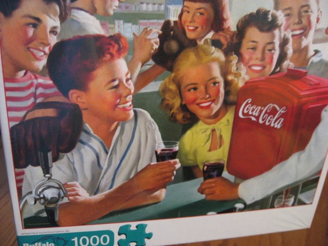 Image 1 of Coca-cola Soda Fountain sealed 1000 pieces Puzzle year 2009 NEW