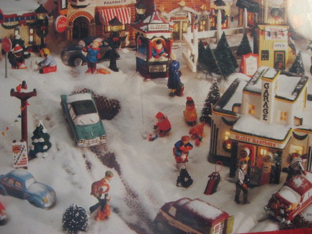 Image 2 of Snow village Houses Hallmark 1000 pieces sealed Puzzle  year 1997