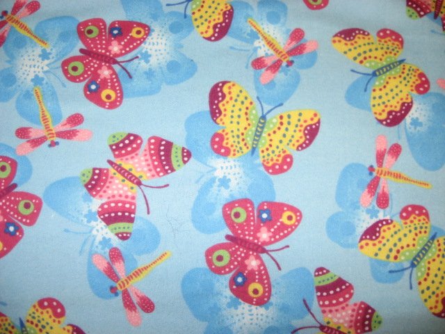 butterfly Toddler Daycare Flannel Blanket 
