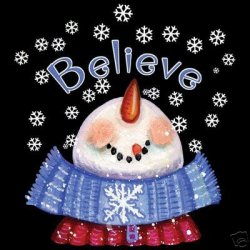 Thumbnail of Believe  Snowman Tshirt/ Sweatshirt