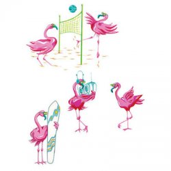 Thumbnail of Flamingos at The Beach Flamingo T-Shirt