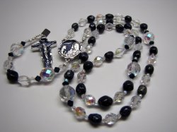 Thumbnail of Lourdes Lapis and Clear Rosary
