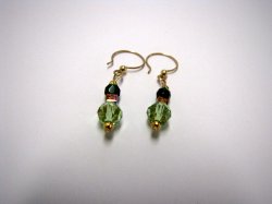 Thumbnail of Peridot and Emerald Gold-Filled Earrings