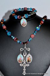 Thumbnail of Our Lady of Mt. Carmel/St. Therese Necklace