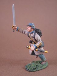 Thumbnail of W Britain Civil War Toy Soldiers Confederate Major Charging #1 54mm Metal Figure