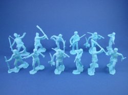 Thumbnail of  Marx Boonsboro Pioneers Alamo Playset Toy Soldiers 12 in Blue