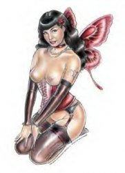 Thumbnail of Bettie Page - Fairy - Vinyl Window Sticker