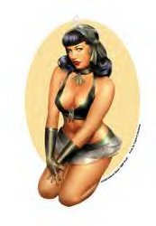 Thumbnail of Bettie Page - Bow Vinyl Window Sticker 