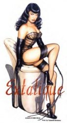 Thumbnail of Bettie Page - Extatique Vinyl Window Sticker 