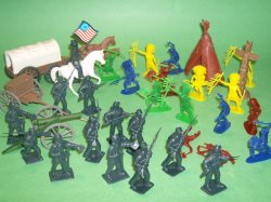 Thumbnail of American Western Adventure Plastic Figures Set