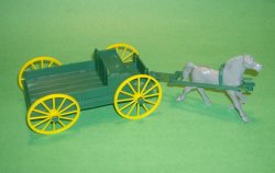 Thumbnail of MPC Recast Green Plastic Single Hitch Wagon