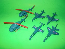 Thumbnail of HO Scale Plastic Helicopters And Jets Set