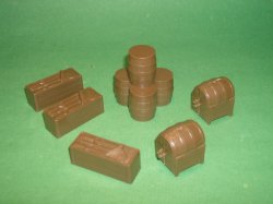 Thumbnail of Marx Recast Hard Plastic Barrels & Rifle Boxes Accessory Set #3