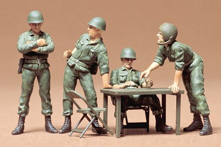 military figures plastic tamiya 35 figure command scale kit wwii states united painted miniatures