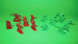 Thumbnail of Set Of 25 Wild West Plastic Indians Figures