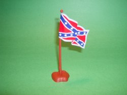 Thumbnail of Civil War Plastic Confederate Flag With Base