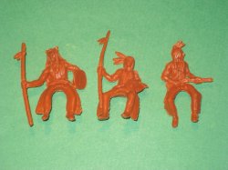 Thumbnail of Set Of 10 Plastic Western Riding Indian Figures