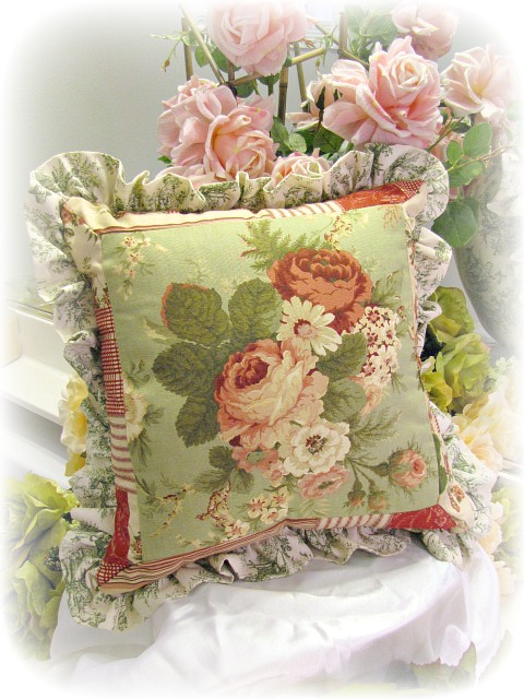 Thumbnail of Country Roses Pillow