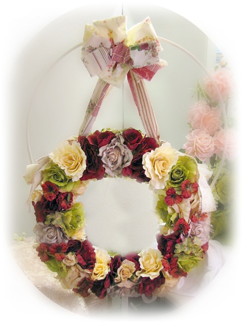 Thumbnail of Country Roses Large Door Wreath