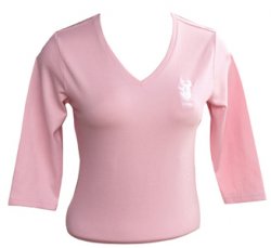 Thumbnail of Ladies Pink 3/4 Sleeve Shirt