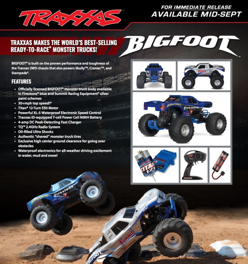 traxxas bigfoot parts list