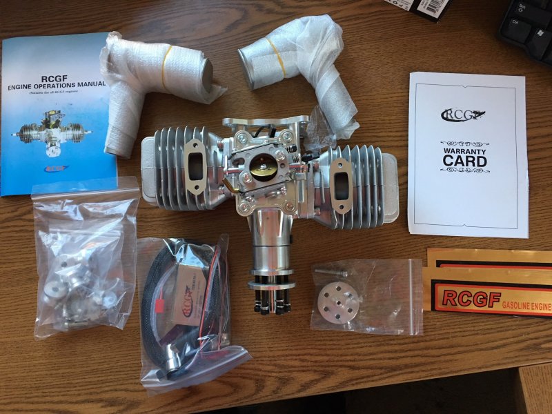 RCGF 120CC TWIN Cylinder Gas Engine version 4