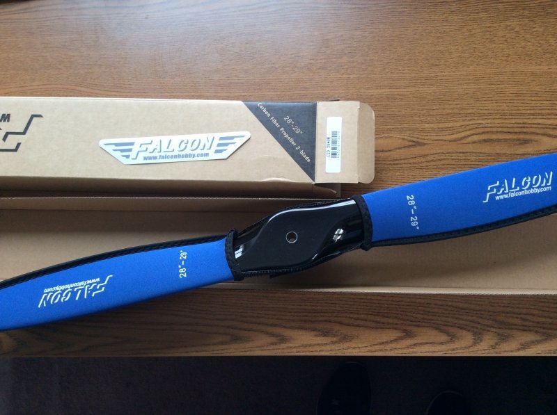 Falcon 29x9W Carbon Fiber prop w/neoprene prop covers