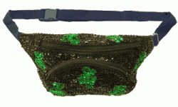 Thumbnail of Sequin Fanny Pack Black w/Shamrock #1