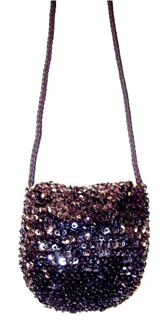 Sequin Purse Black Sp01