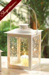 Thumbnail of 20 Wholesale LG White Candle Holders Lanterns Centerpieces