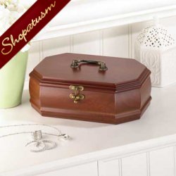 Thumbnail of Elegant Rosewood Jewelry Keepsake Storage Box Case