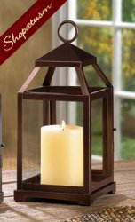 Thumbnail of 10 Bronze Contemporary Square Candle Lantern Centerpiece