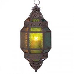 Thumbnail of 10 Large Fiery Hanging Moroccan Candle Lantern Lamps