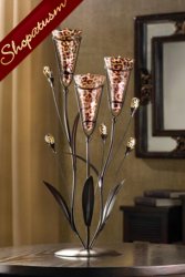 Thumbnail of 20 Centerpiece Leopard Lily Triple Candle Tree Candelabra