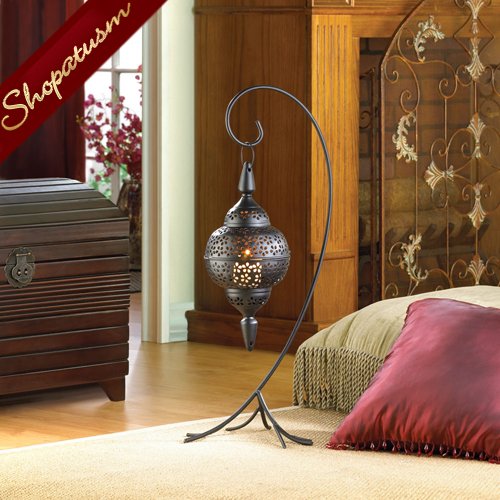 36 Black Moroccan Hanging Wedding Cutout Candle Lantern Stand