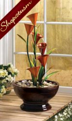 Thumbnail of Dramatic Calla Lily Table Centerpiece Water Fountain
