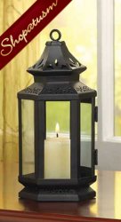 Thumbnail of 50 Small Black Candle Stagecoach Lantern Table Centerpiece