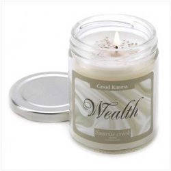 Thumbnail of Good Karma Wealth White Vanilla Scented Soy Blend Candle