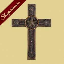 Thumbnail of Rustic Rugged Cowboy Style Decorative Wall Cross