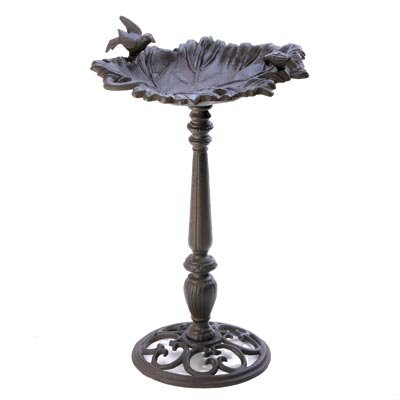 cast iron weathered finished leaf basin bird bath cast iron weathered finished leaf basin bird bath