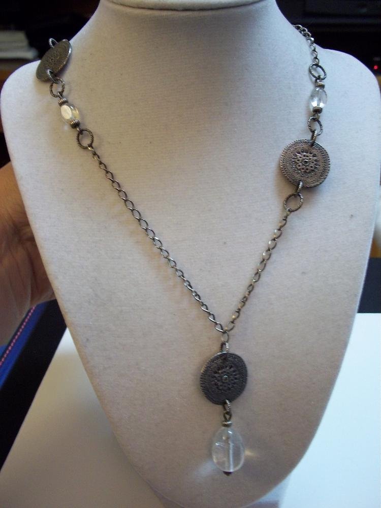 N1713 Retired Silpada Sterling Silver Crystal Necklace