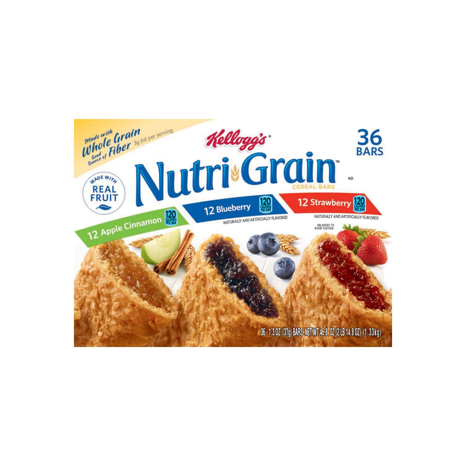 nutri grain bar fiber