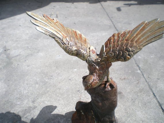 Vintage Cast Iron Eagle Statue