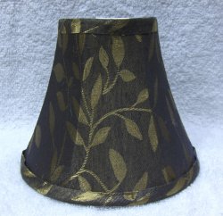 Thumbnail of Black w/Gold Leaves Chandelier Lamp Shade
