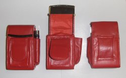 Thumbnail of Genuine Leather Hard Cigarette Case - RED