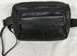 Thumbnail of Genuine Lambskin Leather Fanny Pack - #119 BLACK