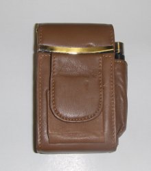 Thumbnail of Genuine Leather Hard Cigarette Case - Med. Brown