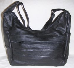 Thumbnail of Genuine Leather Shoulder Bag / Handbag - #3003 Black